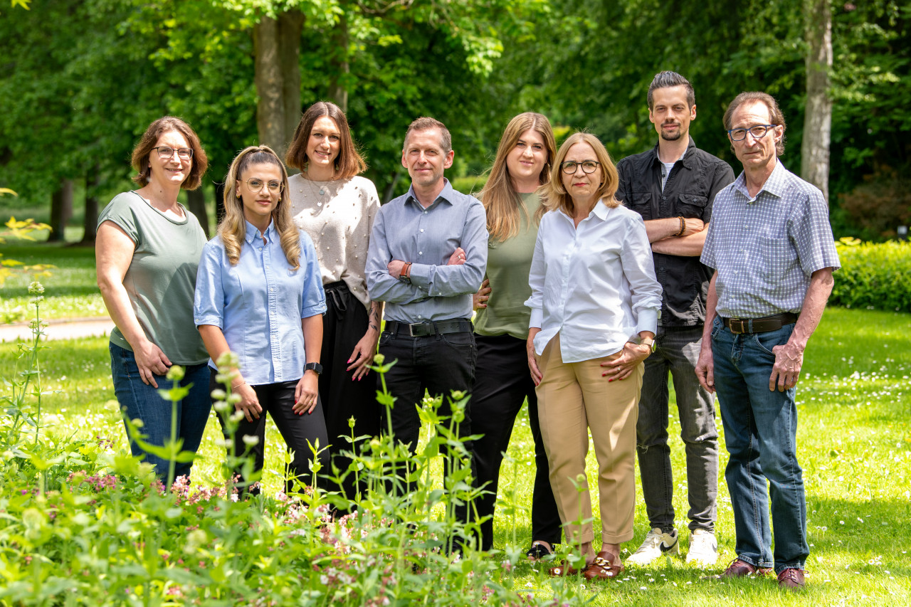 Team der Aufnahme für Patientinnen und Patienten in den Sankt Rochus Kliniken Bad Schönborn