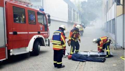 Jahresfeuerwehrübung in den Sankt Rochus Kliniken